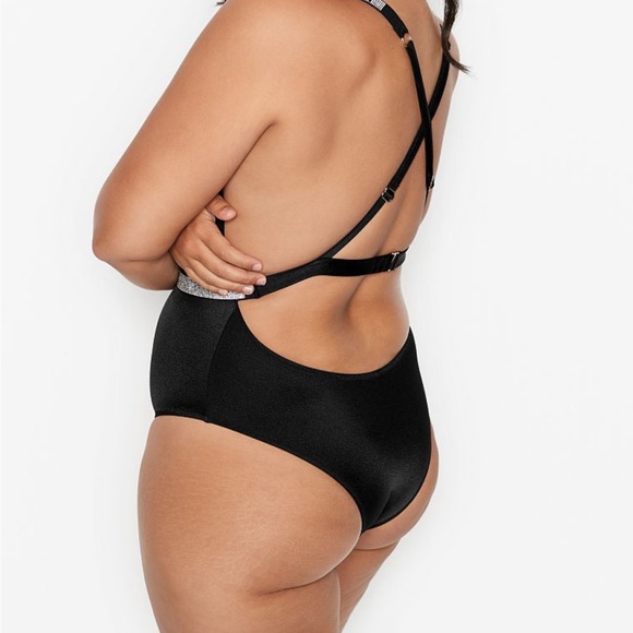 NWT VICTORIA'S SECRET SWIM Shine Strap Plunge One-Piece Swimsuit Small - Picture 5 of 10